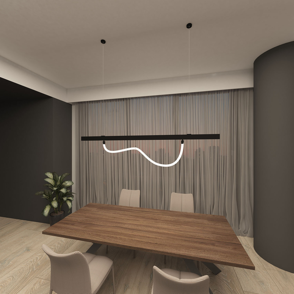 DK8064-BK Аксессуар для подвесного светильника SMART RAY, черный, алюминий