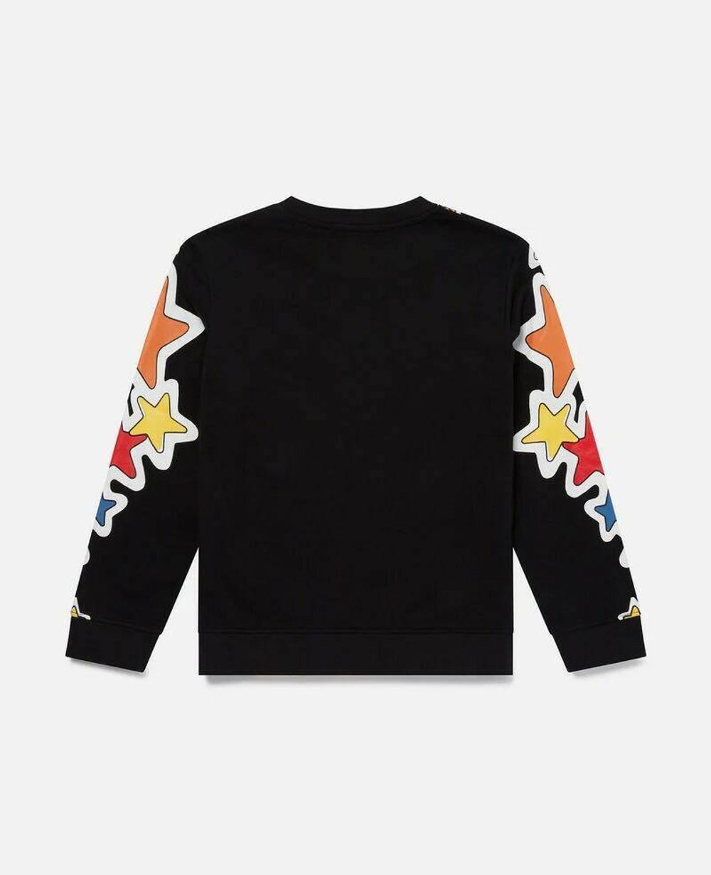 Свитшот + брюки трикотажные STELLA McCARTNEY Черный/Термопринт: разноцветные звезды Девочка