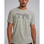Футболка мужская TYR MEN'S AIRTEC TEE BIG LOGO SOLID/HEATHER