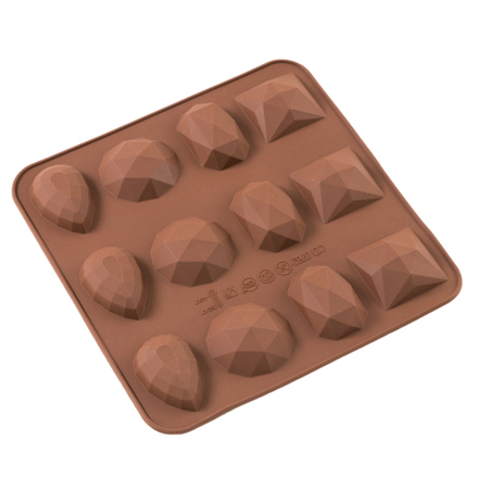 Форма силиконовая для шоколада "Бриллианты" Caramella