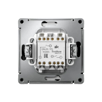 ARTGALLERY 2-клавишный ВЫКЛЮЧАТЕЛЬ КНОПОЧНЫЙ, 10АХ, механизм, быстрозажим. клем., КАРБОН