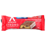 Atkins, Strong, высокопротеиновый батончик, тесто с шоколадной крошкой, 4 батончика по 60 г (2,12 унции)