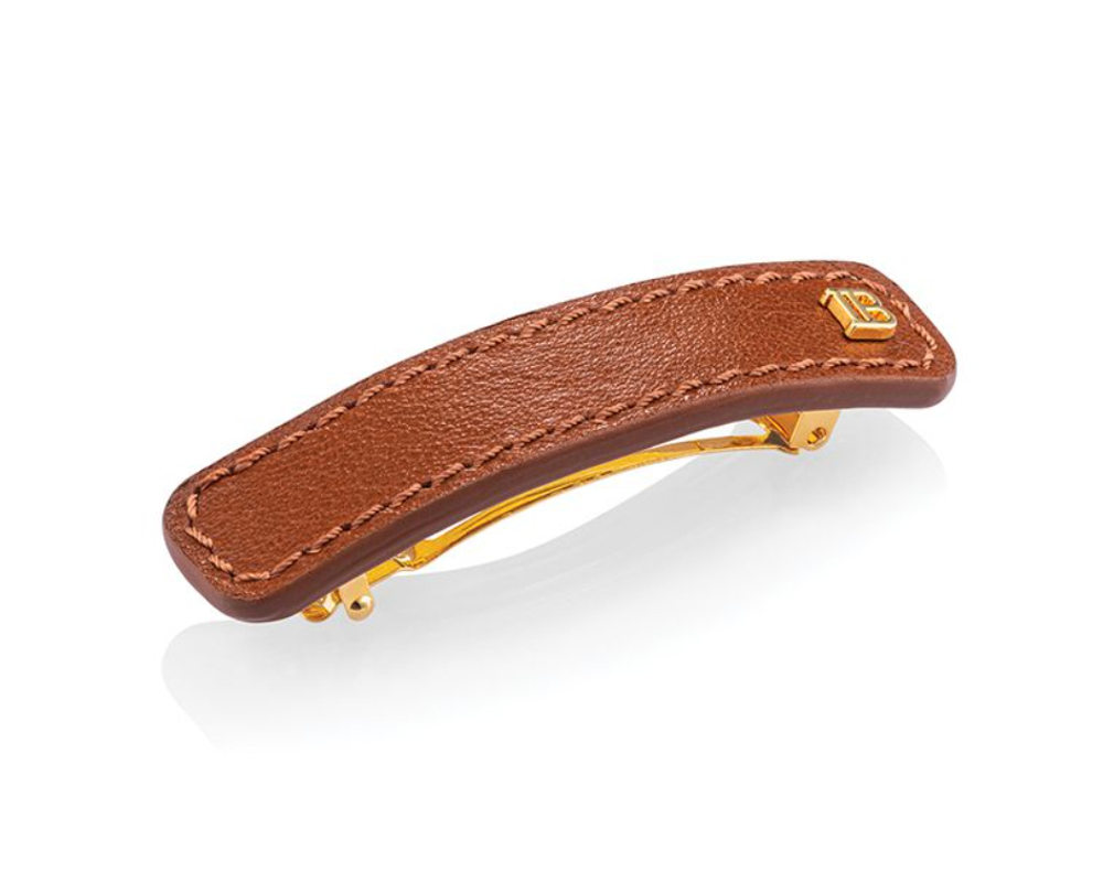 Balmain Hair Couture Заколка Ривьера M Riviera Barrette Cognac Medium