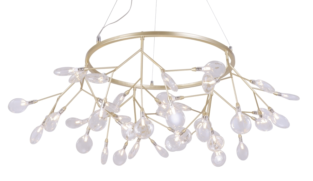 Светильник подвесной Crystal Lux EVITA SP45 D GOLD/TRANSPARENT