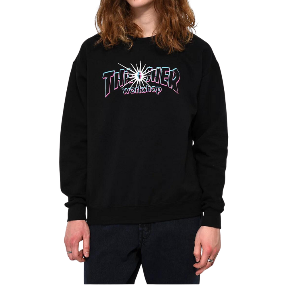 Black thrasher sweatshirt hotsell