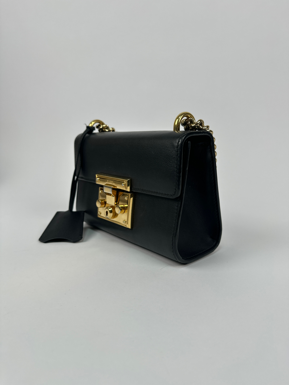 Сумка Gucci Black Leather Small Padlock