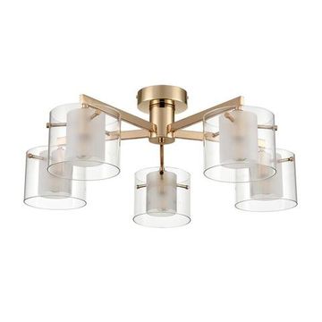 6587/5C MODERNI LN25 91 золото/прозрачный, металл/стекло Люстра потолочная E14 5*40W 220V VERDI