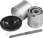 KRAFTOOL 4 шт: d 33, 53, 67, 73 мм, L 55 мм, карбид-вольфрамовая крошка, Набор кольцевых коронок (3340)