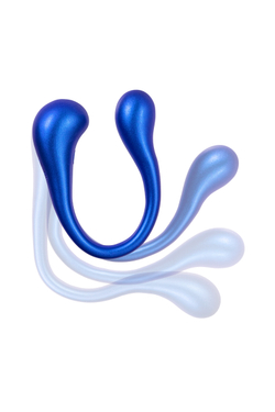 Многофункциональный вибратор L'Eroina APP ETERN с пультом и APP, силикон, синий, 23 см