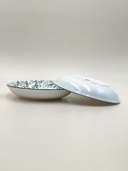 Тарелка 20 см. "Япония" зеленый декор