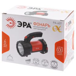 Светодиодный фонарь ЭРА PA-607 прожектор аккумуляторный 8 Вт, литий, поворотная ручка, Альфа