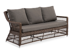 "Гранд Латте" диван трехместный из искусственного ротанга, цвет коричневый