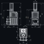 Чугунная печь для бани Гроза 24 (П2) Ураган
