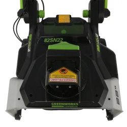 Greenworks GD82 82В аккумуляторный снегоуборщик (1 x 5 Ач, ЗУ) ковш 56 см, выброс 8 м 2602507UB