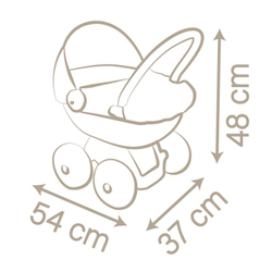Smoby Baby Nurse - Глубокая тележка с пластиковой крышкой для куклы 220377