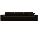 Диван прямой Лига-036 НПБ Классик Лонг МИКРОВЕЛЬВЕТ Коричневый