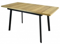 Стол ПГ-45 раздвижной 700х1100(+300) (дуб галифакс натуральный, эмаль черный муар)