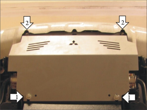 Защита радиатора (5 мм, алюминий) для Mitsubishi Pajero Sport 2008-2016 Motodor.31307