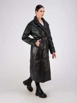 Пальто кожаное из натуральной кожи