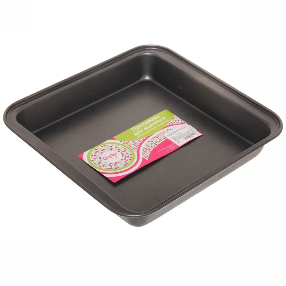 Противень металлический 27*27*4см с антипригарным покрытием «Селфи»
