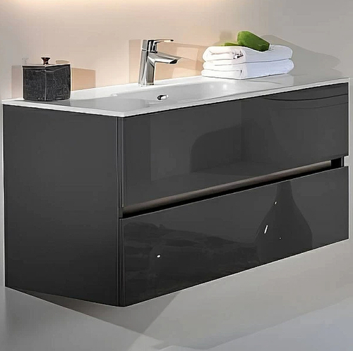 Тумба Armadi Art Valessi 140см 837-140-A glossy, АНТРАЦИТ глянец