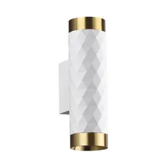 4286/2W HIGHTECH ODL22 000 белый/золотистый/металл Настенный светильник IP20 LED GU10 max 2*10W AD ASTRUM