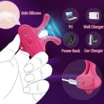 Вибростимуляторы для сосков Silicone toys 9 режимов розовый