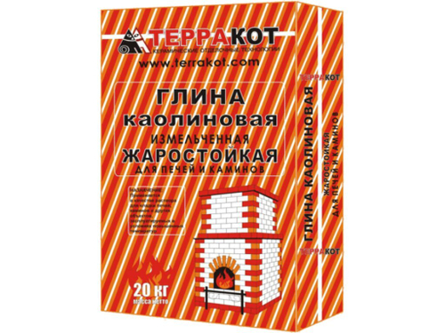 Терракот каолиновая глина жаростойкая  25кг