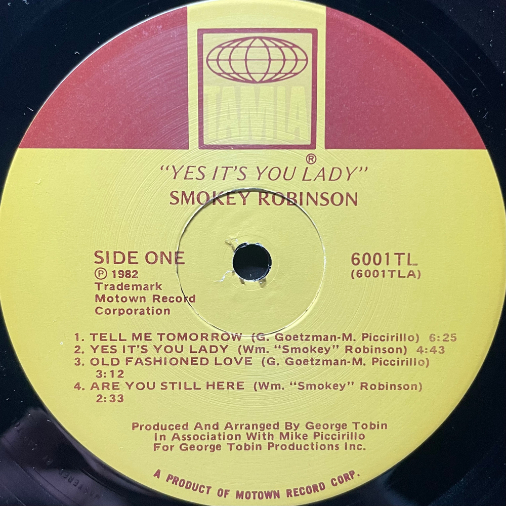 Smokey Robinson ‎– Yes It's You Lady (США 1982г.)