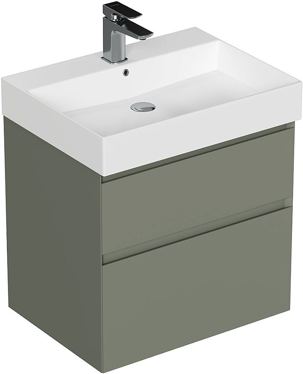 Тумба с раковиной Allen Brau Infinity 60 1.210024.CGM олива матовая