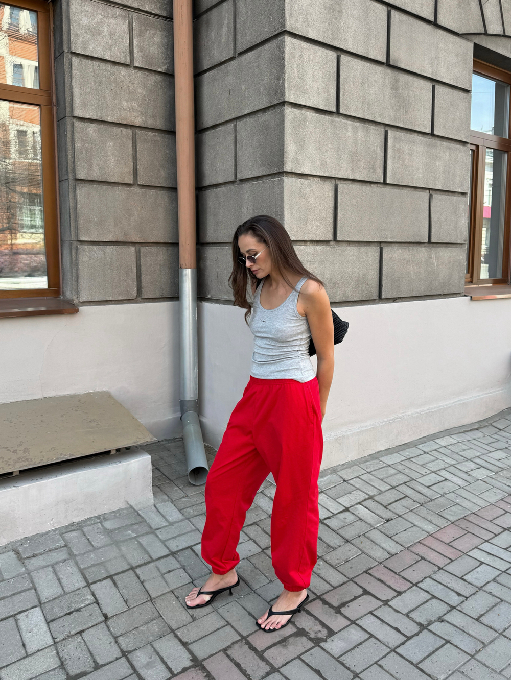 Джоггеры RED BECAUSE | Красный