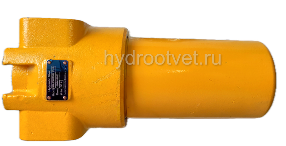 WKDFBN/HC500F10B1.1 - Напорный фильтр гидравлический одинарный модели DF тонкость фильтрации 10 мкм, типоразмер 500, вид присоединения: фланец SAE 2" (DN50), материал корпуса - чугун, рабочее давление до 420 бар, визуальный индикатор загрязнения