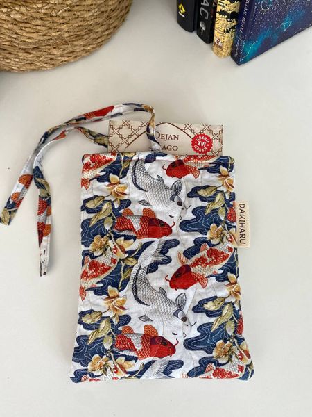 КАРПЫ КОИ, на белом, 100% хлопок 9