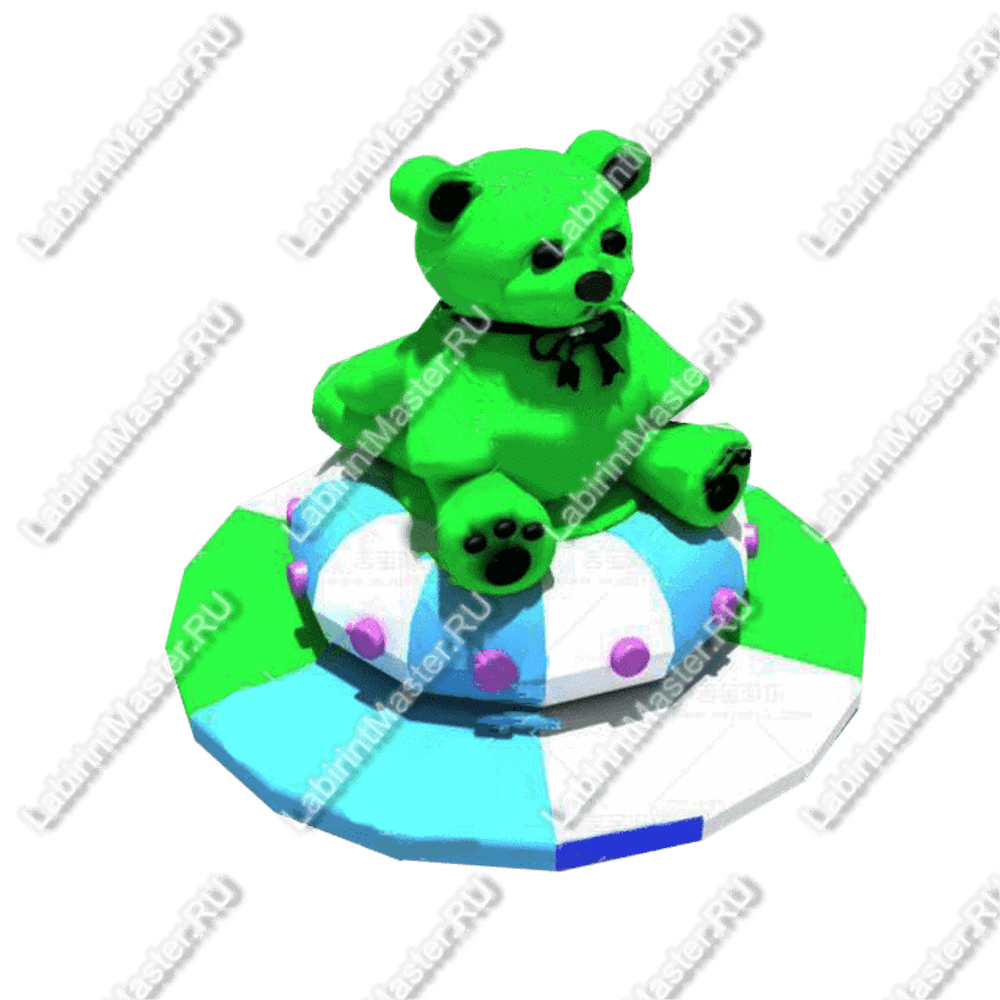 Электрическая карусель детская 4KIDS "Приключение медвежонка"