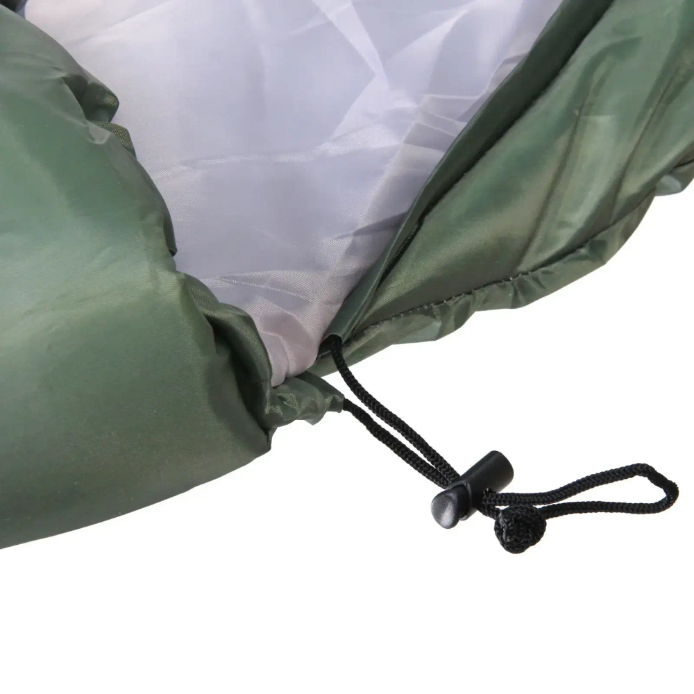 Спальник одеяло с капюшоном 210*75см 2400гр зеленый -5С