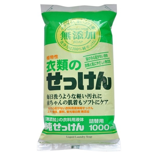 Средство жидкое для стирки изделий из хлопка на основе натуральных компонентов Miyoshi Additive Free Liquid Laundry Soap 1л