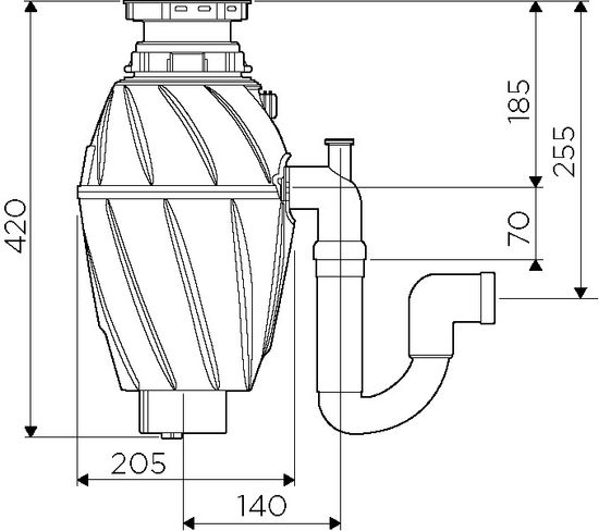Измельчитель пищевых отходов OMOIKIRI NAGARE 900