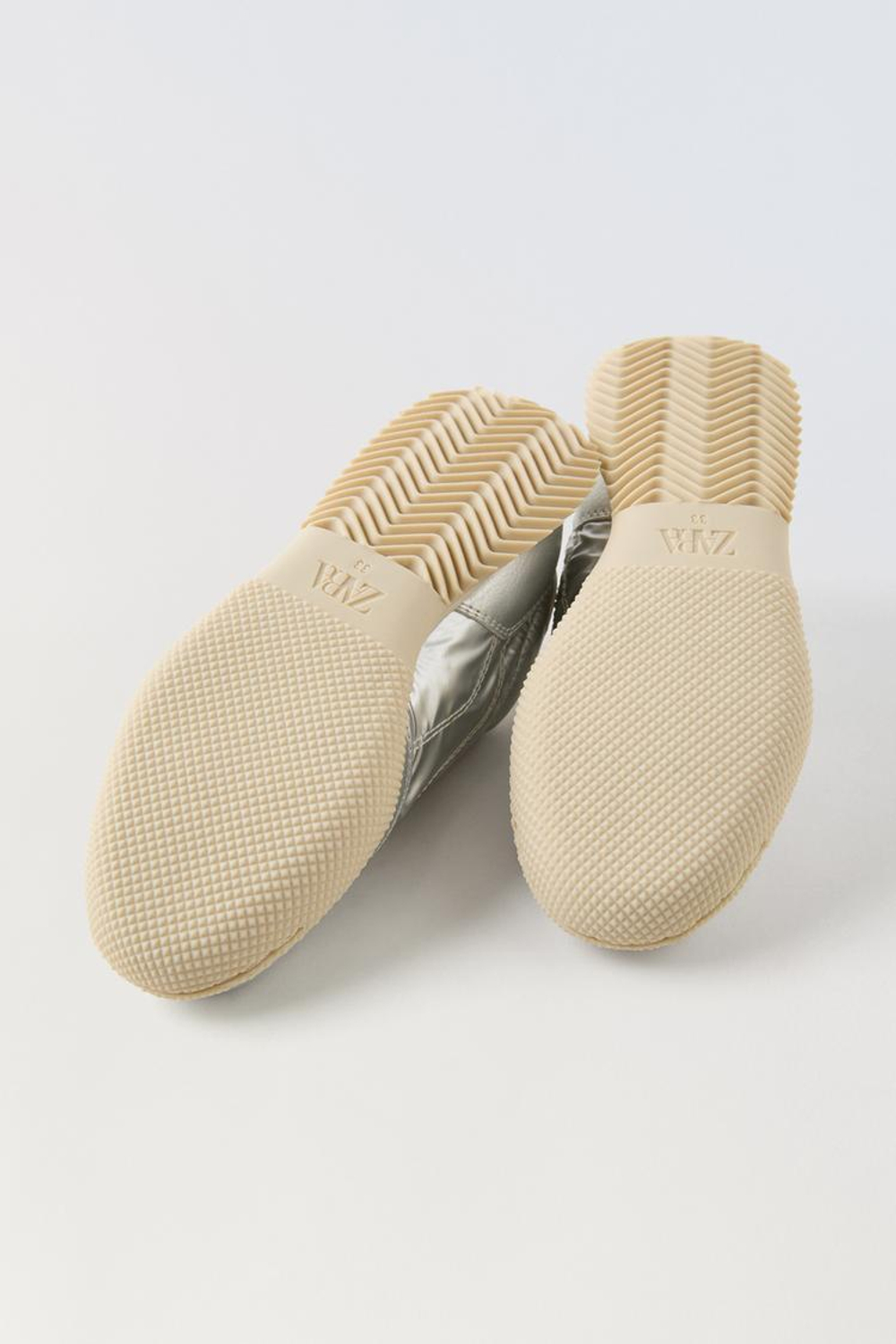 ZARA БЛЕСТЯЩИЕ КРОССОВКИ, СЕРЕБРИСТЫЙ