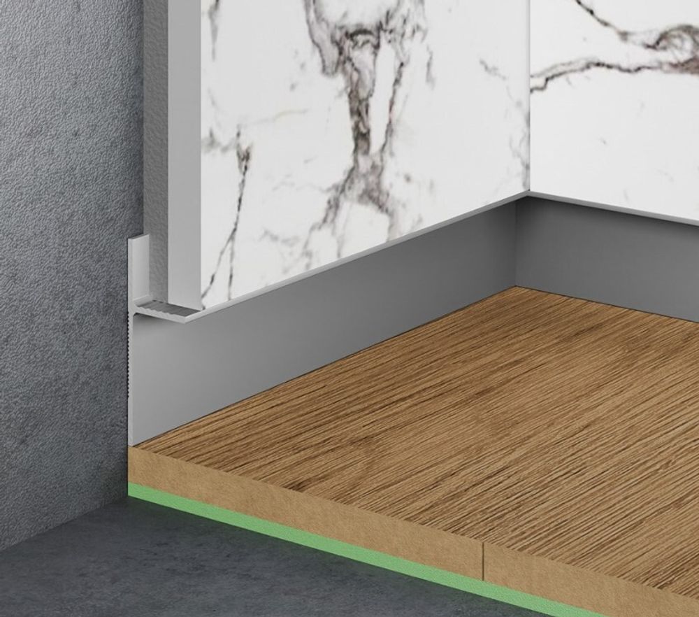 Теневой плинтус скрытого монтажа Pro Design Panel 7208 анодированный, 2700x18x46 мм