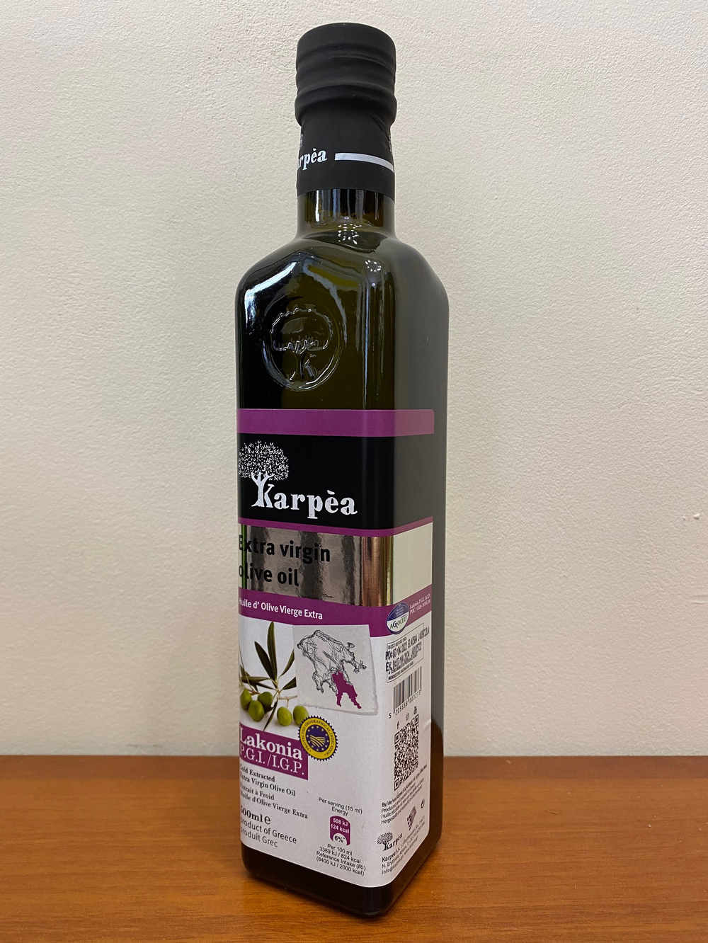 Оливковое масло Karpea LAKONIA P.G.I. Extra Virgin 0.5 л, Греция