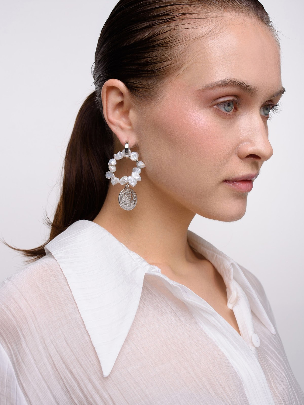 Серьги "Cereals" Silver