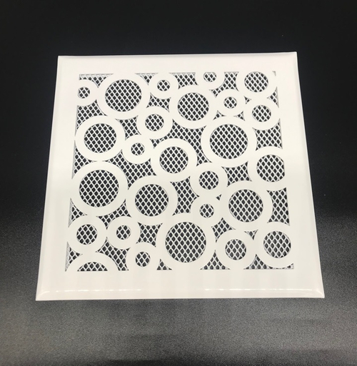 Решетка стальная на магнитах РП Кольцо-200 сетка, белая