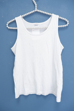 Майка белая бельевая на 10-12 лет