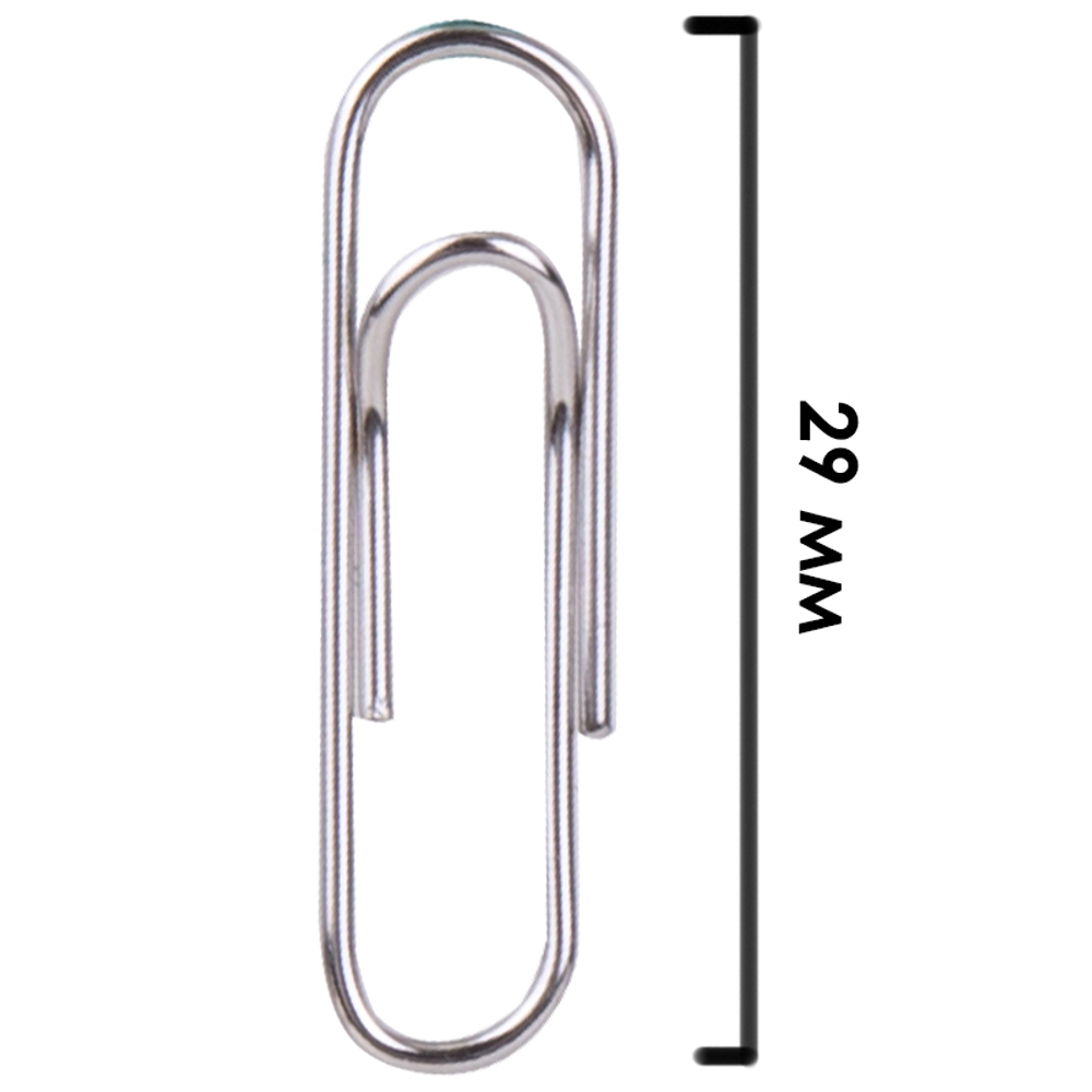 Скрепки DELI 29 мм, никелированные, 100 шт/упак