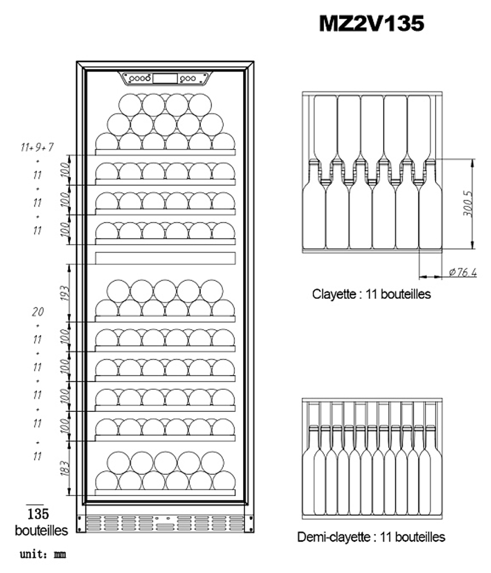 Винный шкаф La Sommeliere MZ2V135