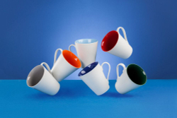 Кружка New Bell матовая, белая с серым