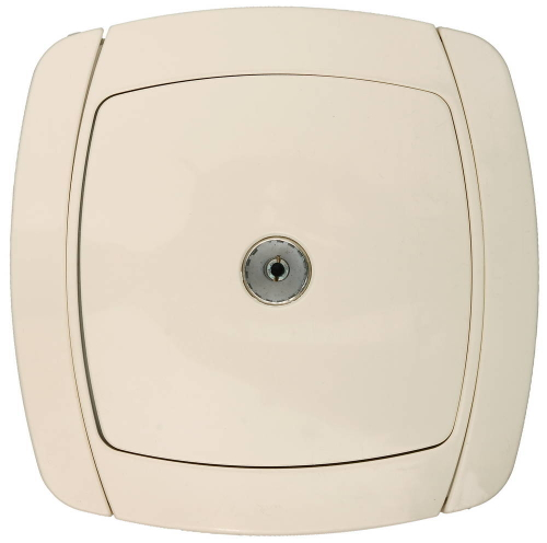 Розетка СВЕТОЗАР ″CITY LIGHT″ телевизионная одинарная в сборе, цвет бежевый