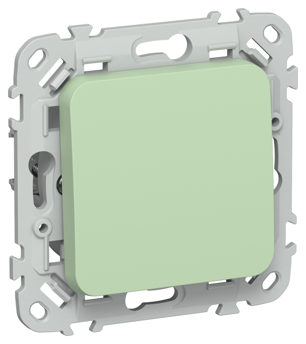 FLITE Выключатель 1-клавишный кнопочный проходной 10А ВС61-2-0-ФлФ фисташковый IEK