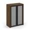 Corner Шкаф средний широкий COR.ST-2.4R Орех Лоренцо/Графит/Сатин/Черная Рама 900*450*1231