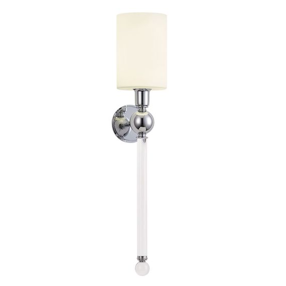 Бра Crystal Lux Mirabella AP1 Chrome/White